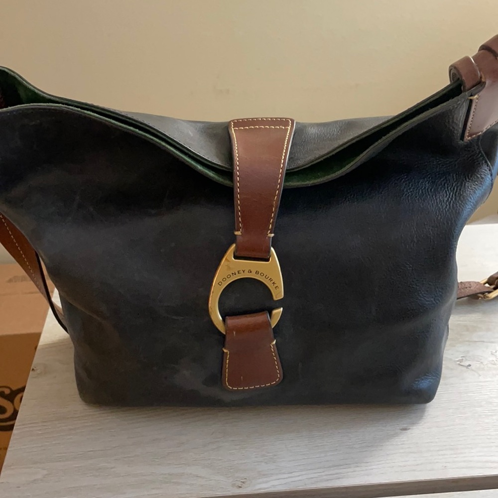 Dooney & Burke Navy leather shoulder bag